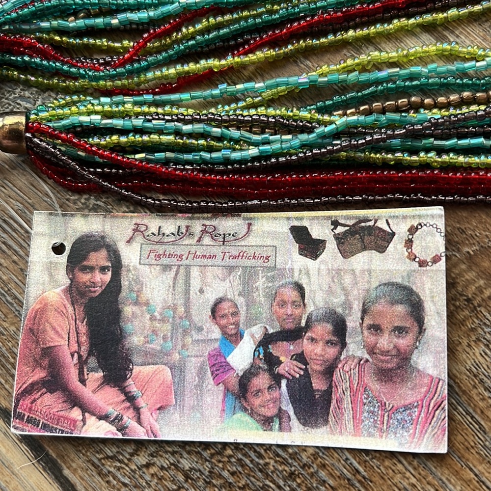 Rahab’s Rope 17 Strand Beaded Necklace - Picture 3 of 8